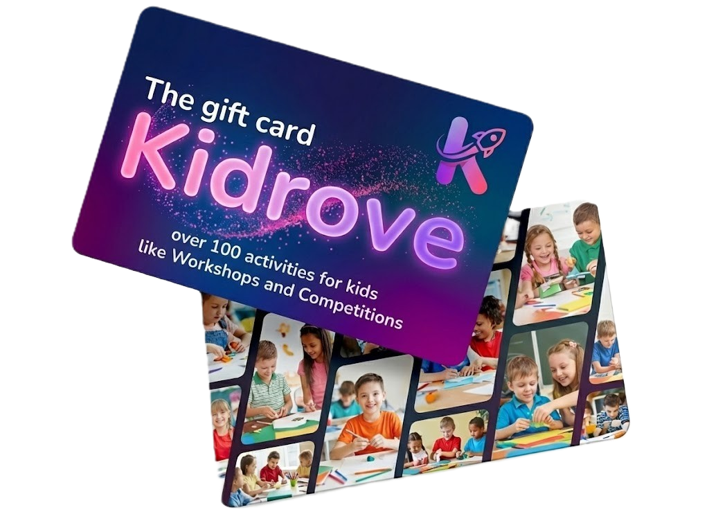 Kidrove Gift Card - over 100 activities for kids like workshops and competitions